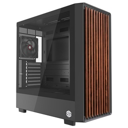 [SG-9489] BOITIER SG WOOD 4 FAN NOIR